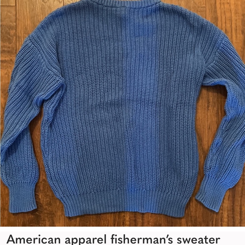 American Apparel Blue Fisherman's Sweater